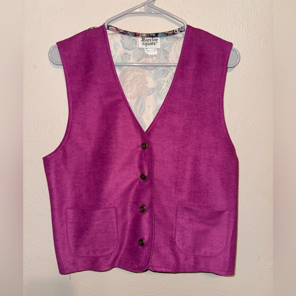 Vintage Floral Purple Women's Vest